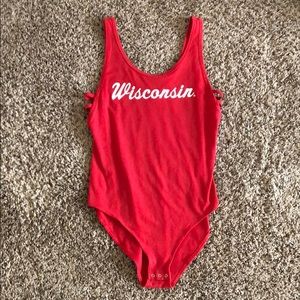 PINK Wisconsin body suit